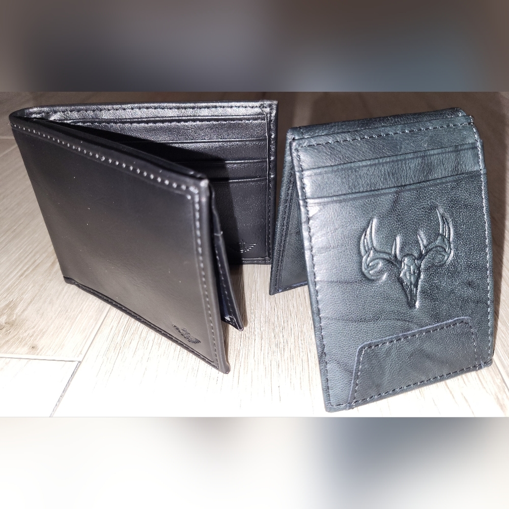 💲Dockers Premium Leather Bi-Fold Wallet/Magnetic Money Clip Combo